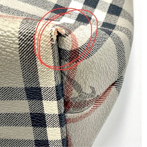 VINTAGE - BURBERRY Lorne Haymarket black Check shoulder bag - Made in England - Picture 14 of 16